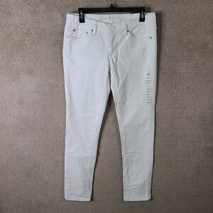 American Eagle Jeans Womens 8 White Skinny 77 Low Rise Denim Stretch NEW